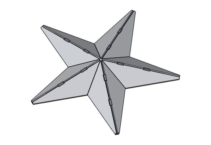 Back plate (BS18-01) highlighted in the assembled Lone Star Barn Star, 18 in