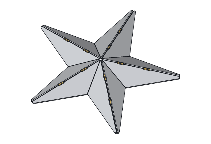 Rib (BS18-02) highlighted in the assembled Lone Star Barn Star, 18 in
