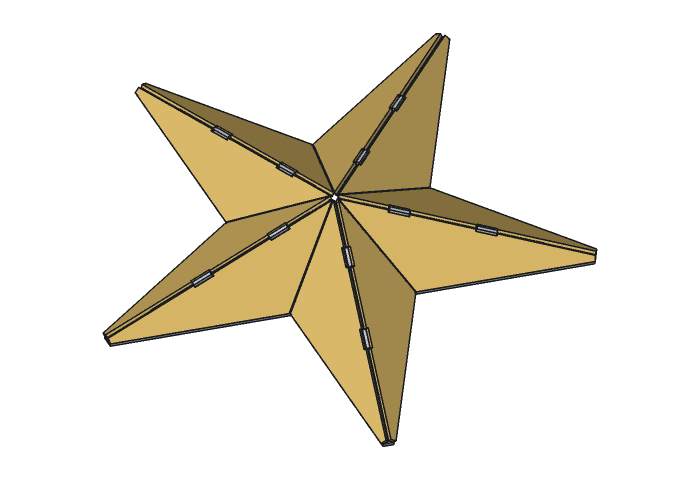 Facet (BS18-03) highlighted in the assembled Lone Star Barn Star, 18 in