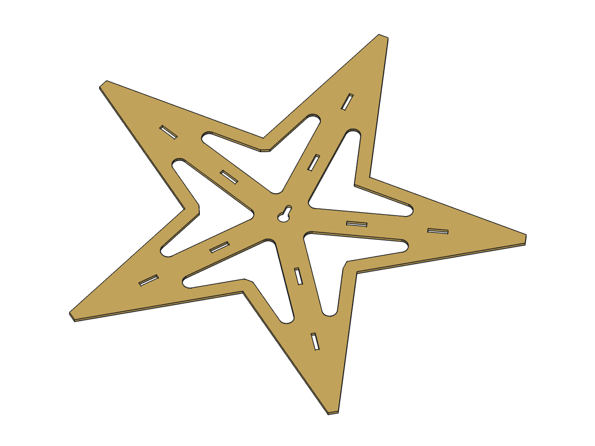 Lone Star Barn Star, 18 in, assembly step 1
