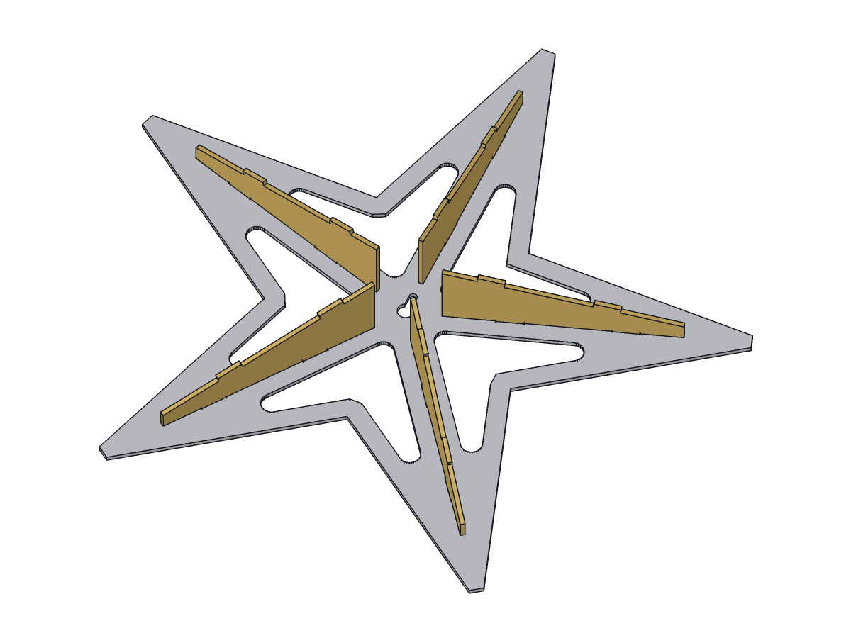 Lone Star Barn Star, 18 in, assembly step 2