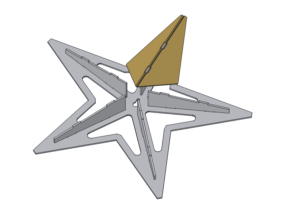 Lone Star Barn Star, 18 in, assembly step 3