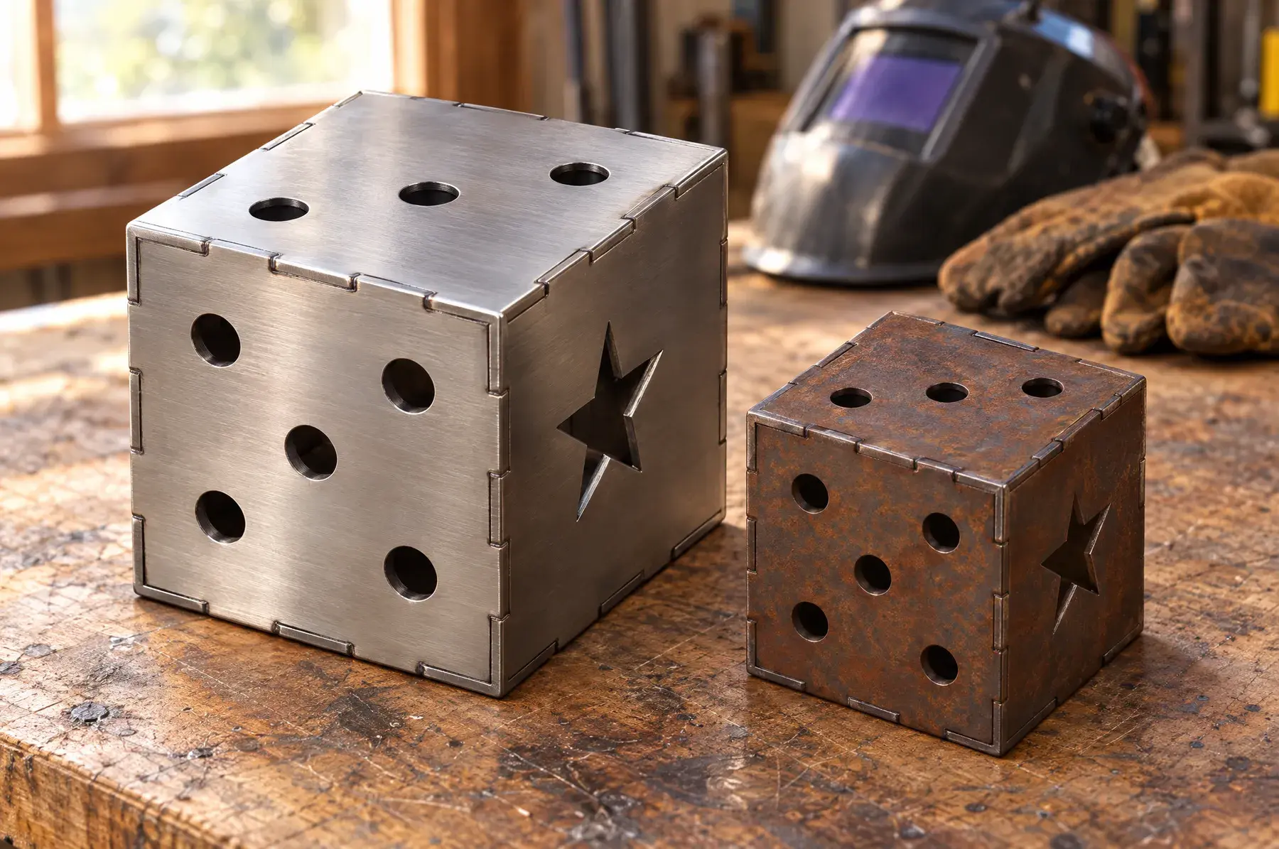 Concept image of the Lone Star Steel Die, 6 in welded and finished, generated from the CAD design
