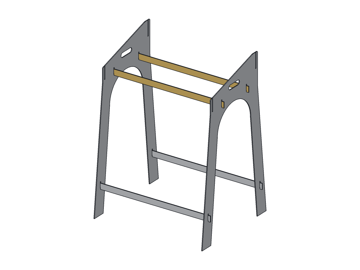 Camp Dutch Oven Table, 24 in, assembly step 2
