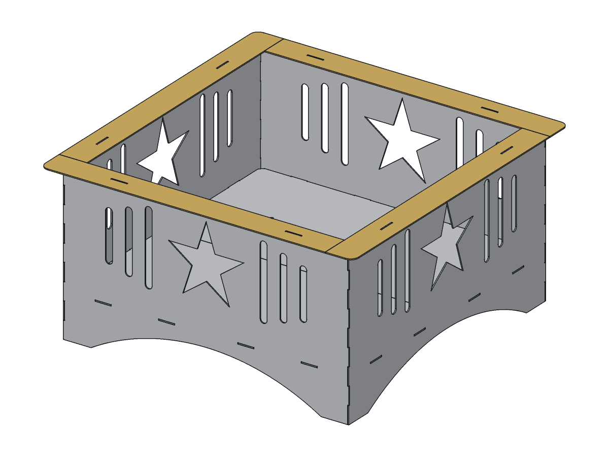 Lone Star Fire Pit, 36 in, assembly step 5