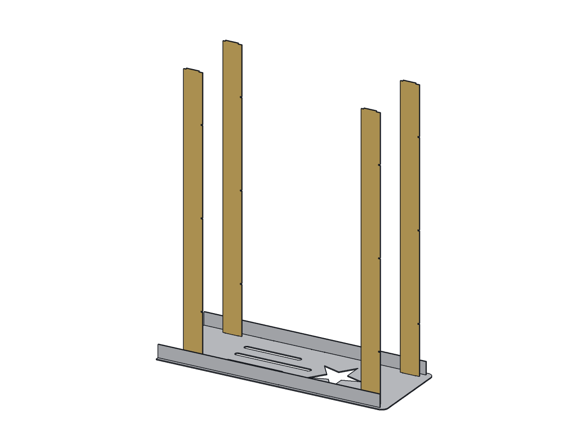 Lone Star Log Rack, 44 in, assembly step 2