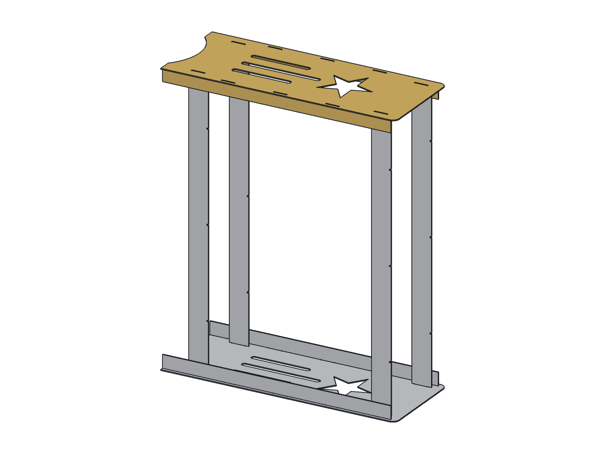 Lone Star Log Rack, 44 in, assembly step 3