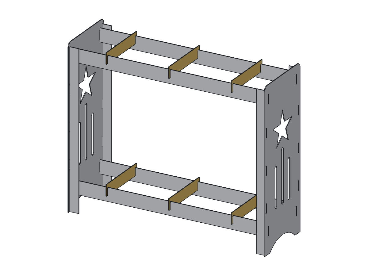 Lone Star Log Rack, 44 in, assembly step 4