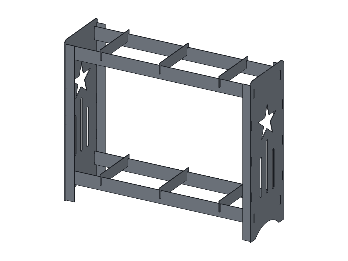 Lone Star Log Rack, 44 in, assembly step 5