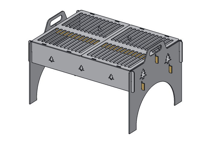 Rib (OF20M-03) highlighted in the assembled Mountain Overland Fire Pan, 20 in