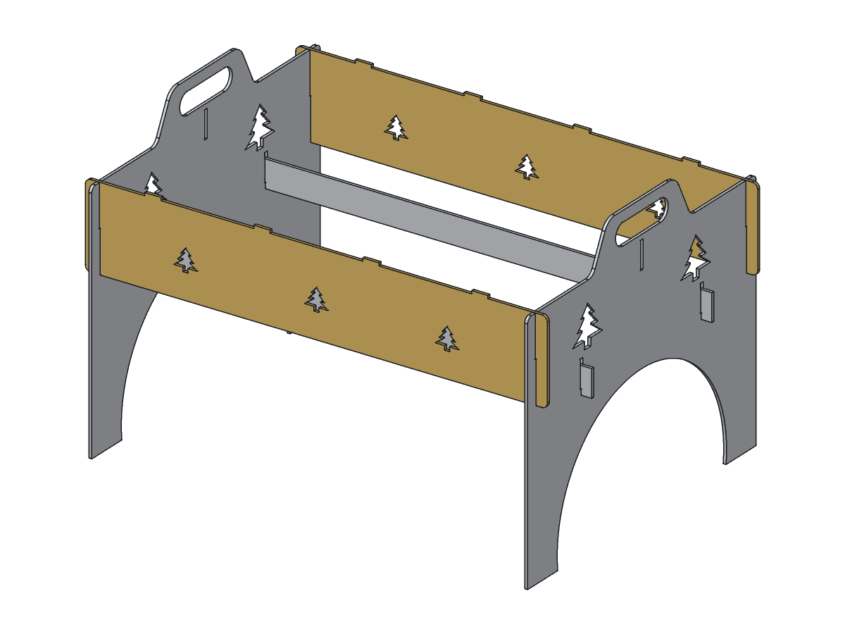 Mountain Overland Fire Pan, 20 in, assembly step 2