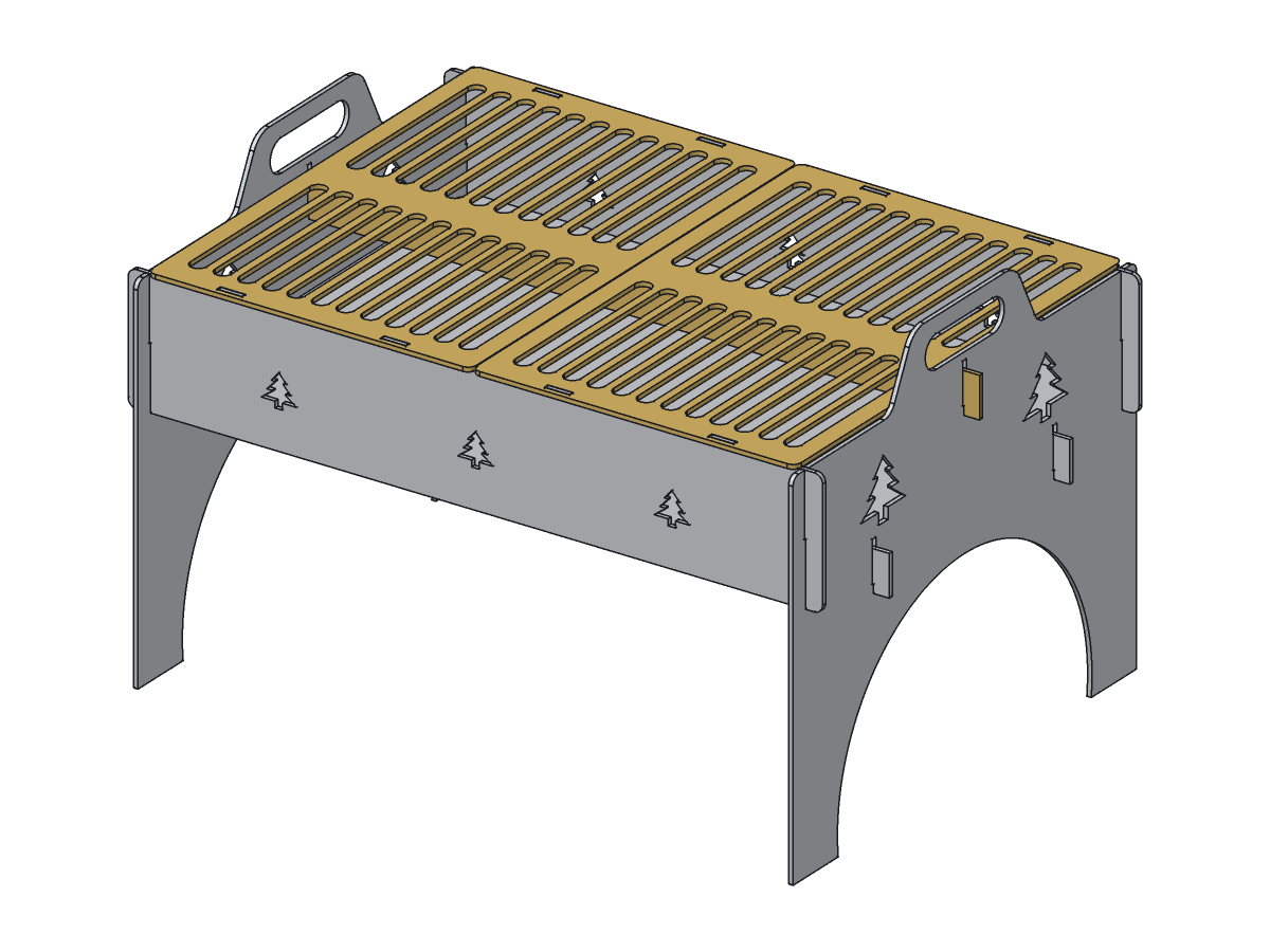 Mountain Overland Fire Pan, 20 in, assembly step 4