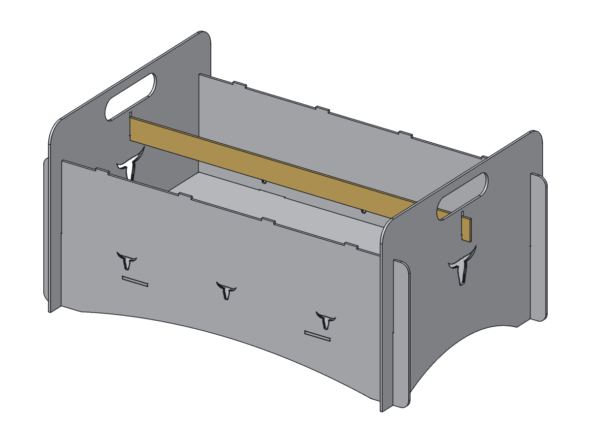 Longhorn Pack Grill, 20 in, assembly step 4