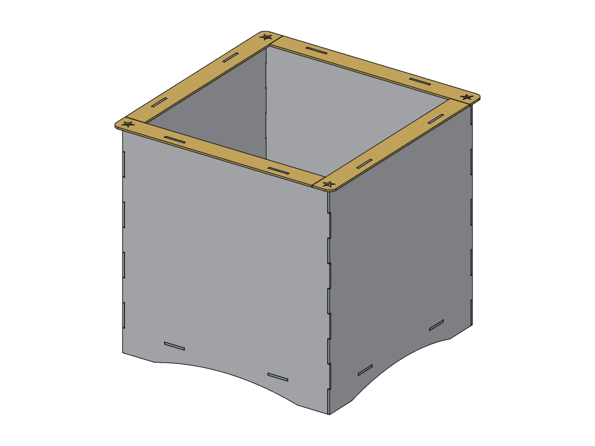 Lone Star Cube Planter, 16 in, assembly step 5