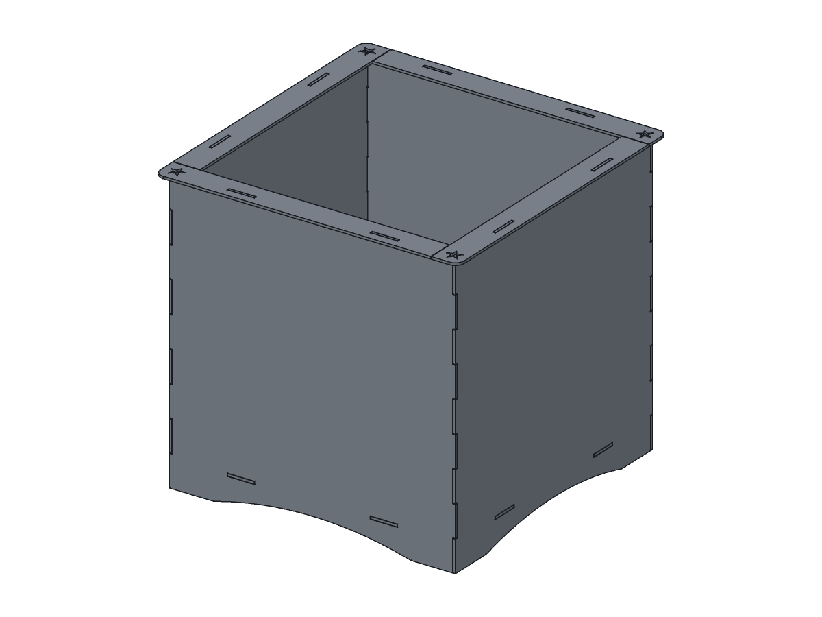Lone Star Cube Planter, 16 in, assembly step 6