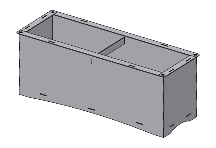 Floor (PL36-03) highlighted in the assembled Lone Star Trough Planter, 36 in