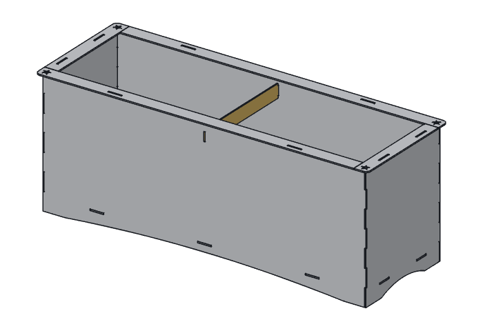Cross tie (PL36-06) highlighted in the assembled Lone Star Trough Planter, 36 in