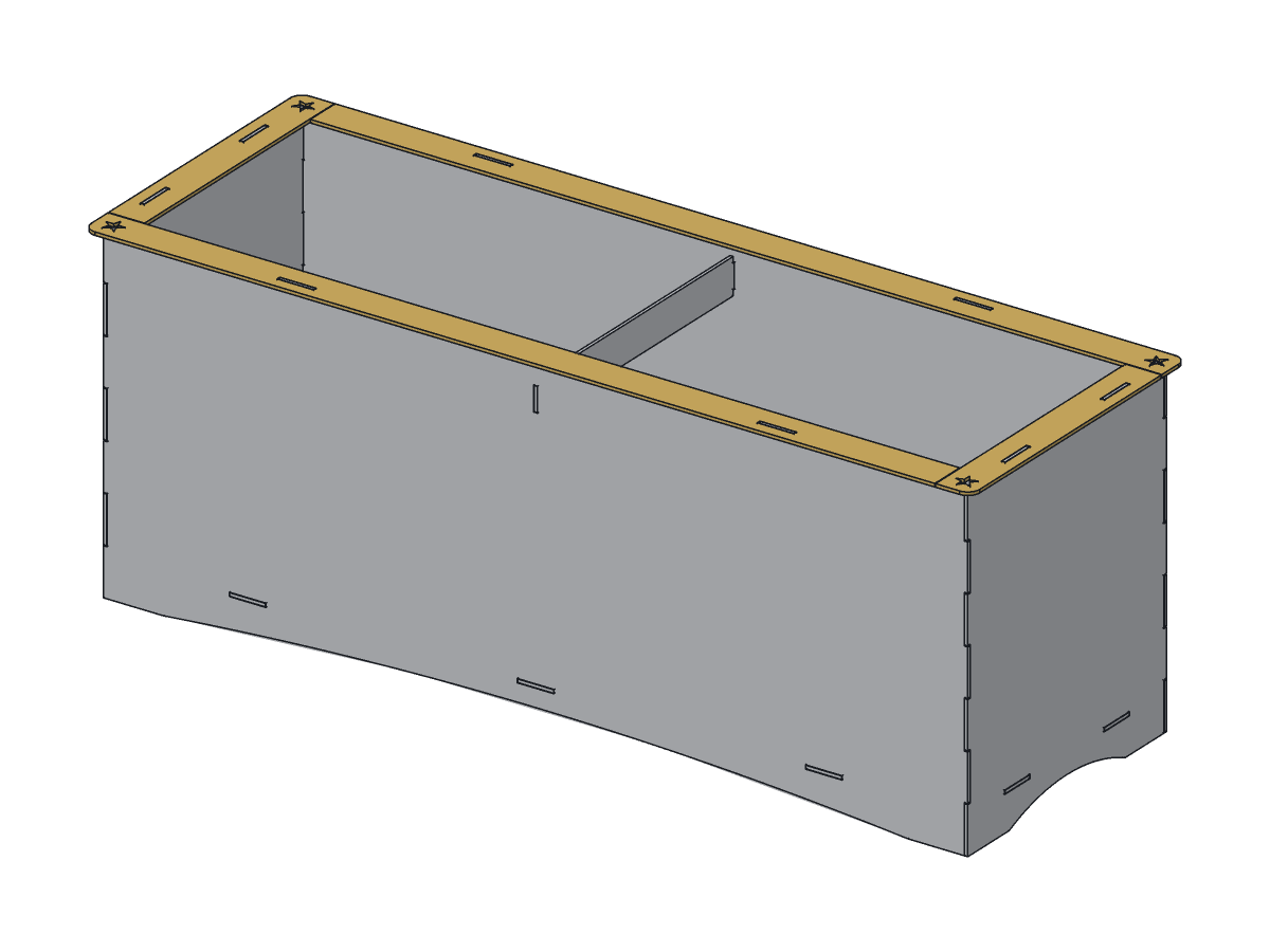 Lone Star Trough Planter, 36 in, assembly step 6
