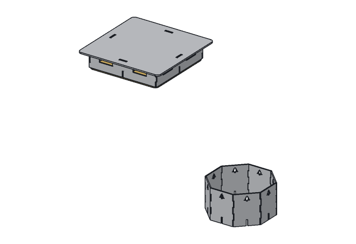 Collar (RG12M-01) highlighted in the assembled Mountain Rocket Griddle and Pot Skirt, 12 in