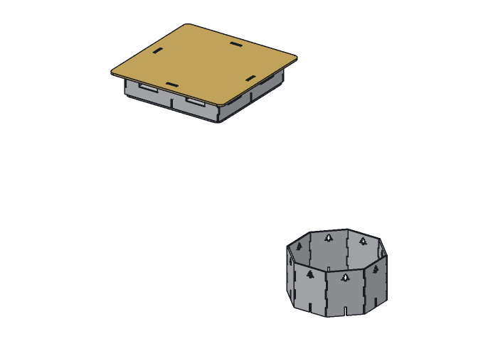 Griddle plate (RG12M-03) highlighted in the assembled Mountain Rocket Griddle and Pot Skirt, 12 in