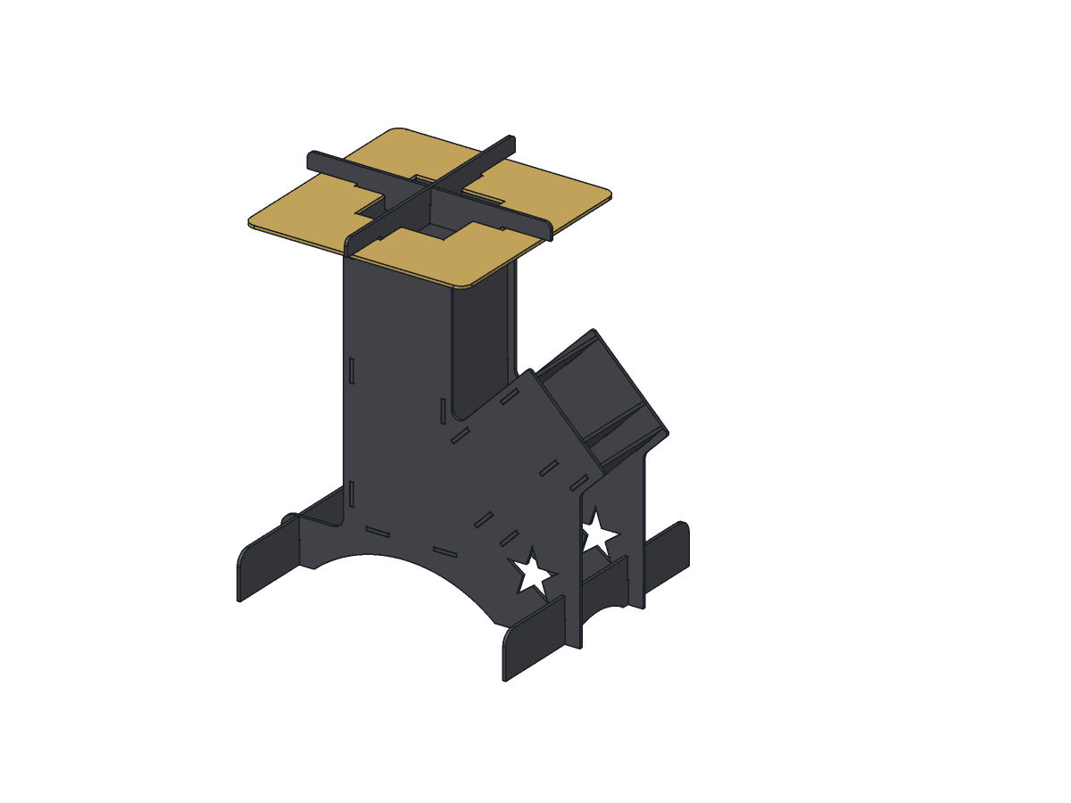 Lone Star Rocket Griddle and Pot Skirt, 12 in, assembly step 1