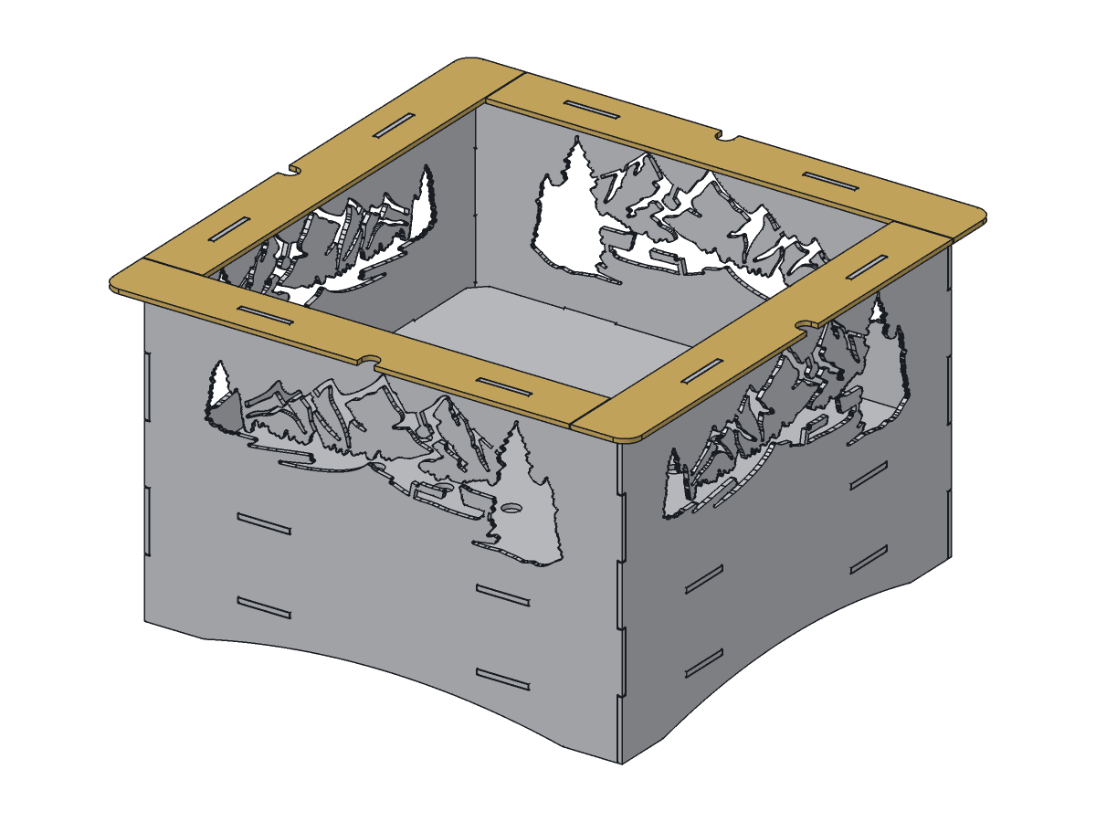 Mountain S'mores Pit, 14 in, assembly step 5