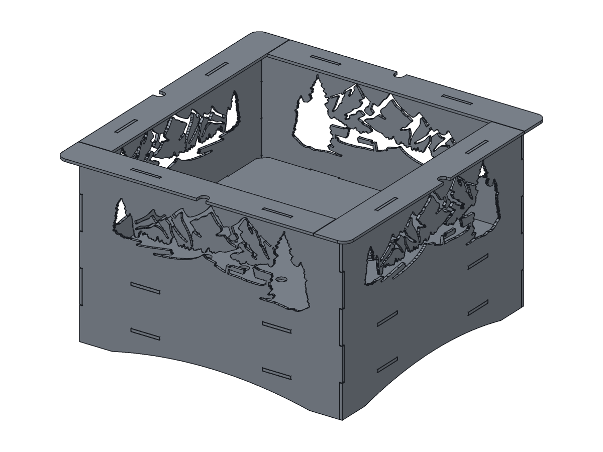 Mountain S'mores Pit, 14 in, assembly step 6