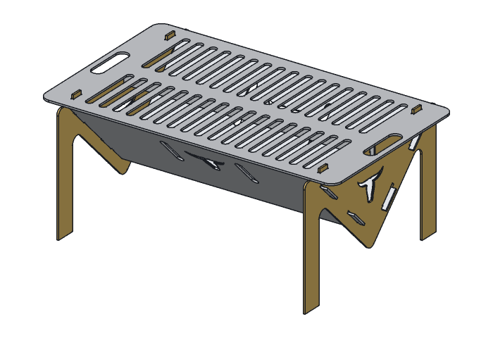 End plate (VG18L-01) highlighted in the assembled Longhorn V Grill, 18 in