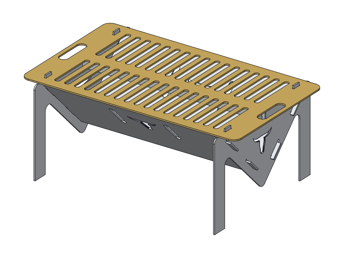 Longhorn V Grill, 18 in, assembly step 4