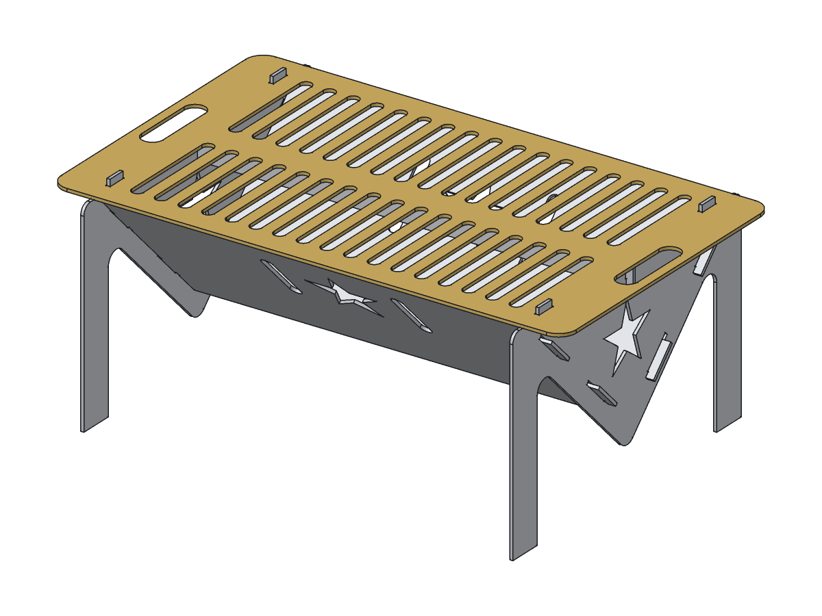 Lone Star V Grill, 18 in, assembly step 4