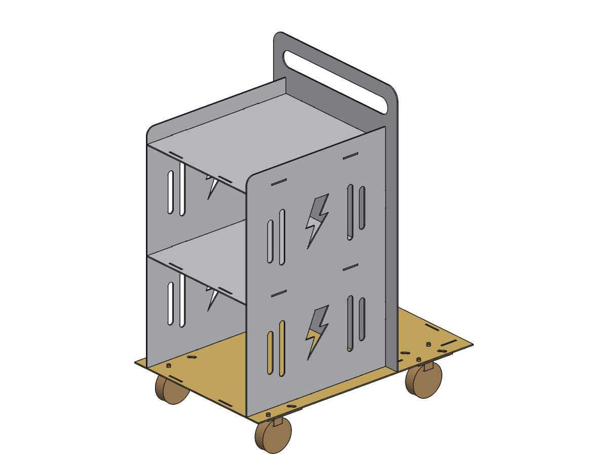 Arc Weld Cart, 30 in, assembly step 4