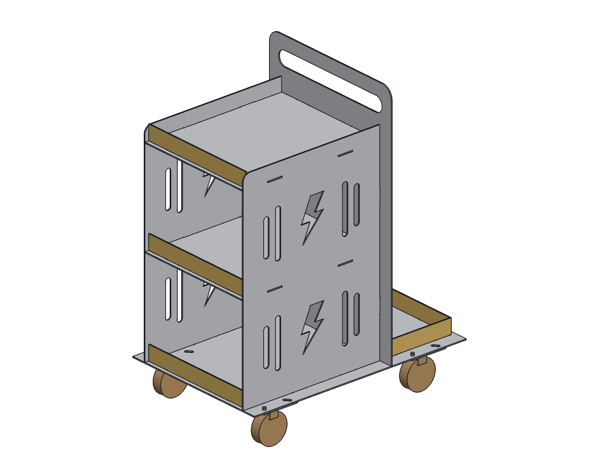Arc Weld Cart, 30 in, assembly step 5
