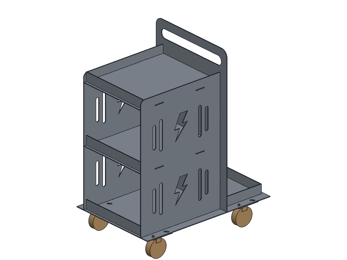 Arc Weld Cart, 30 in, assembly step 6