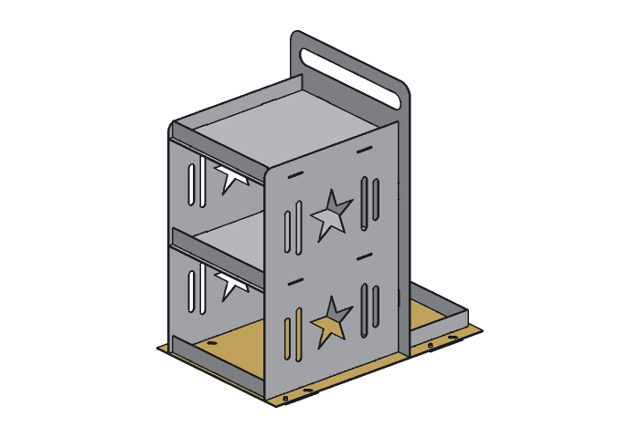 Base (WC30-02) highlighted in the assembled Lone Star Weld Cart, 30 in