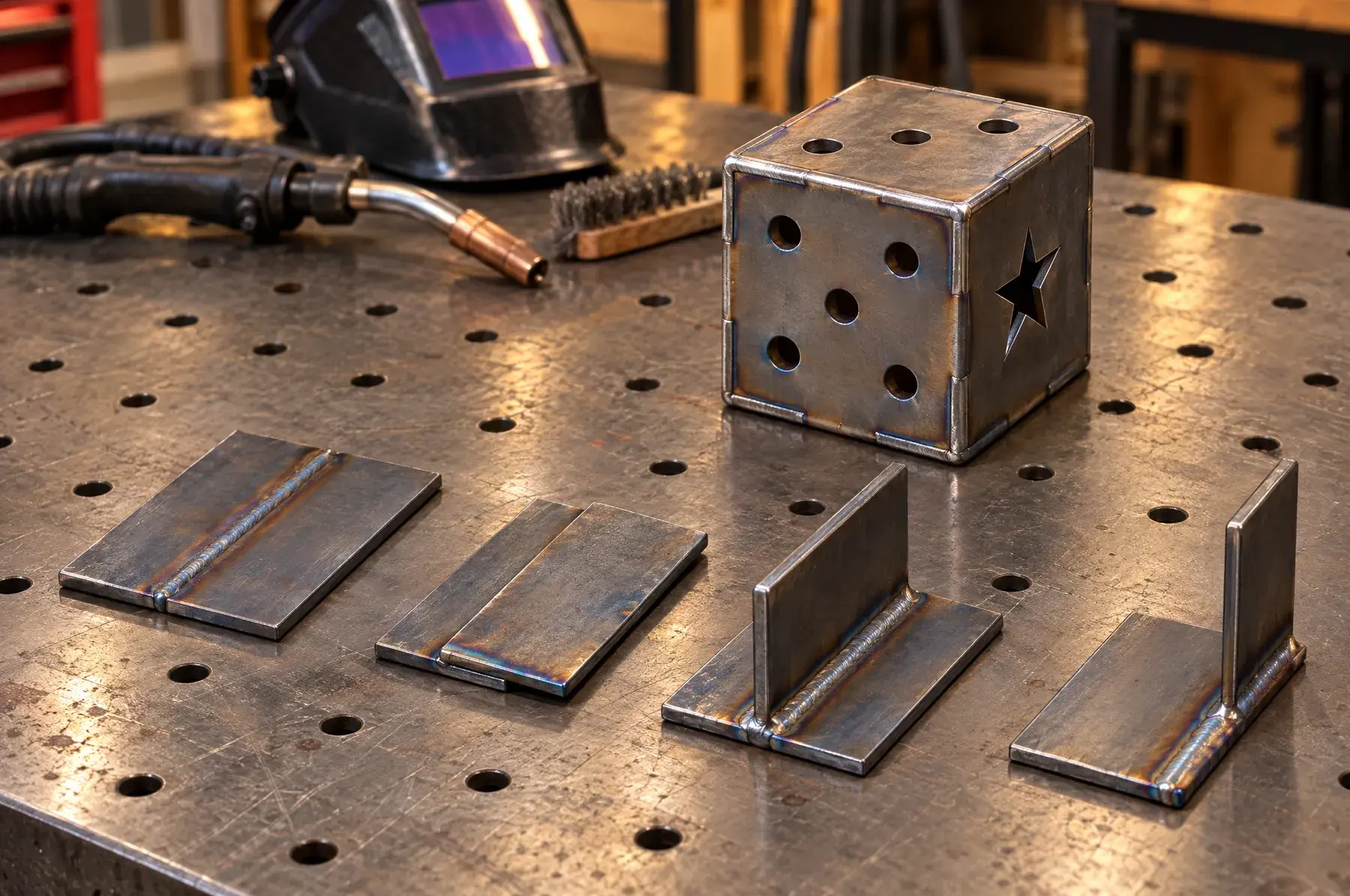 Concept image of the Weld Starter Kit with Lone Star Die welded and finished, generated from the CAD design