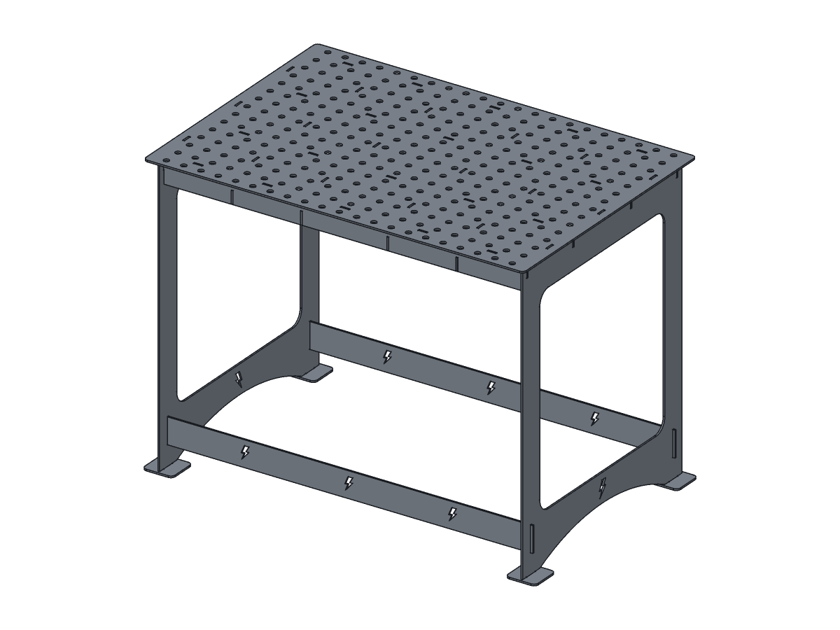 Arc Weld Table, 30 x 44 in, assembly step 6
