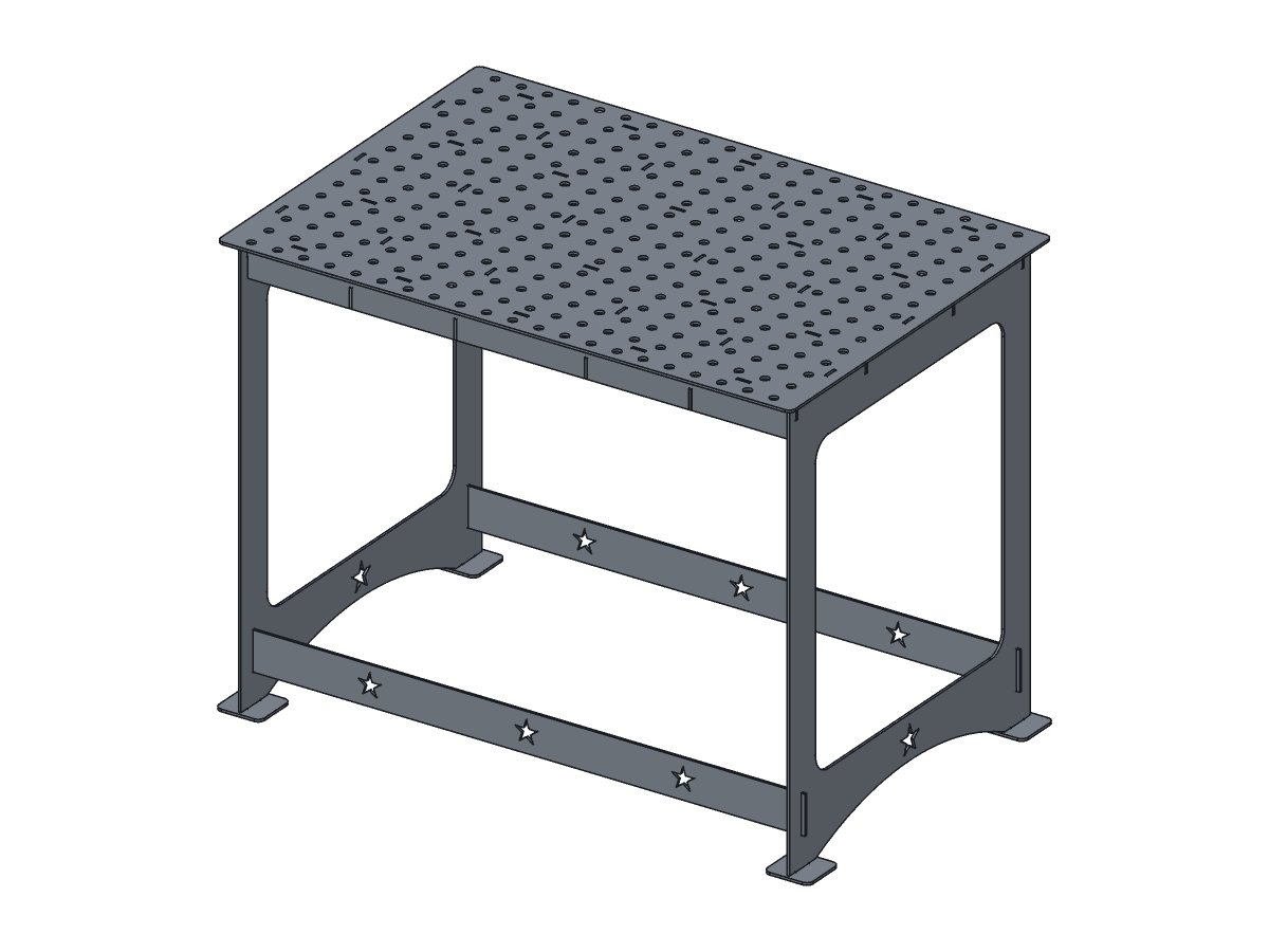 Lone Star Weld Table, 30 x 44 in, assembly step 6